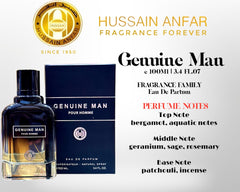 GENUINE MAN - 100ML - Hussain Anfar Perfumes