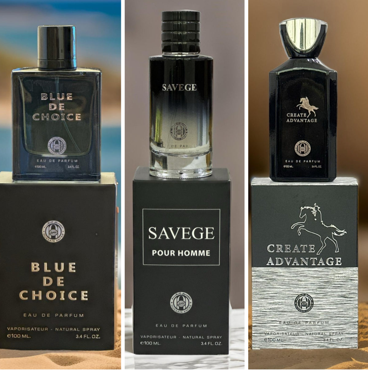 Blue De Choice + Create Advantage + Savege - 100ML X 3 ( ae & kw )