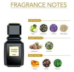 Amber Wood By Ajmal Perfumes For Men And Women - Eau De Parfum, 100 ml
